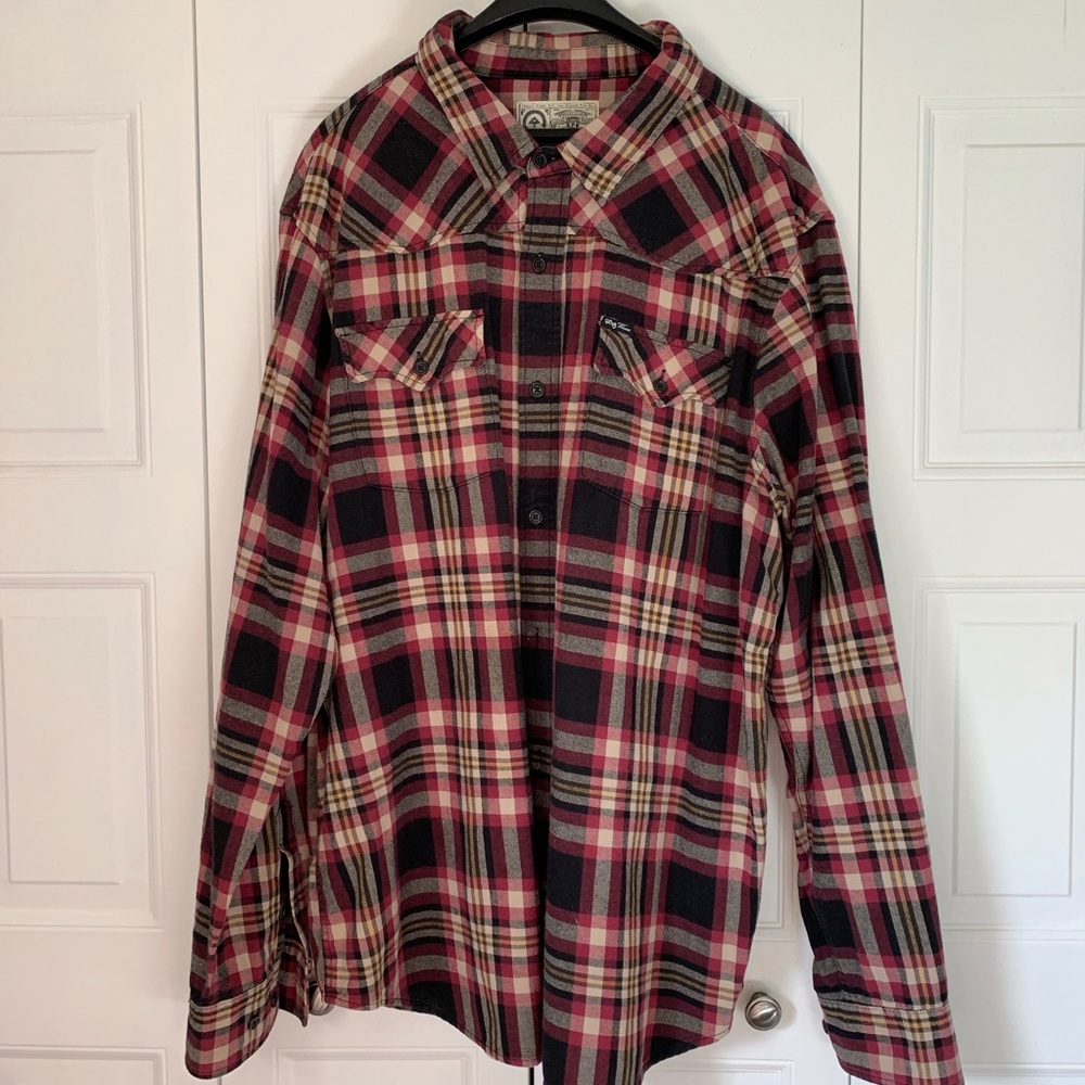 Men’s LRG Red flannel button down 3XL